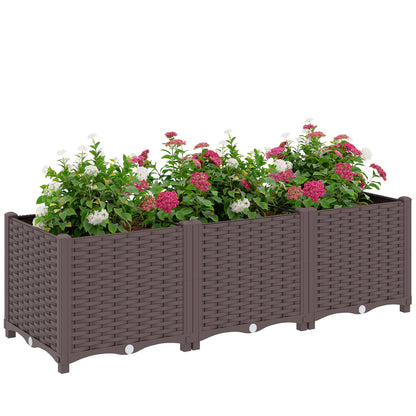 Plastic Raised Garden Bed with Legs and Drainage Holes and Plugs