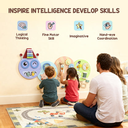 Caterpillar Busy Board, Sensory Wall Toy for Toddlers 3+