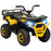 12V Kids Electric Ride on ATV, Battery Powered Quad Bike with 4 Suspension Wheels, Forward Reverse Function, Headlights Music, Storage Basket, for Ages 3-5 Years - Yellow