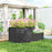 2-Tier Galvanised Raised Garden Bed with Safety Edging, Dark Grey