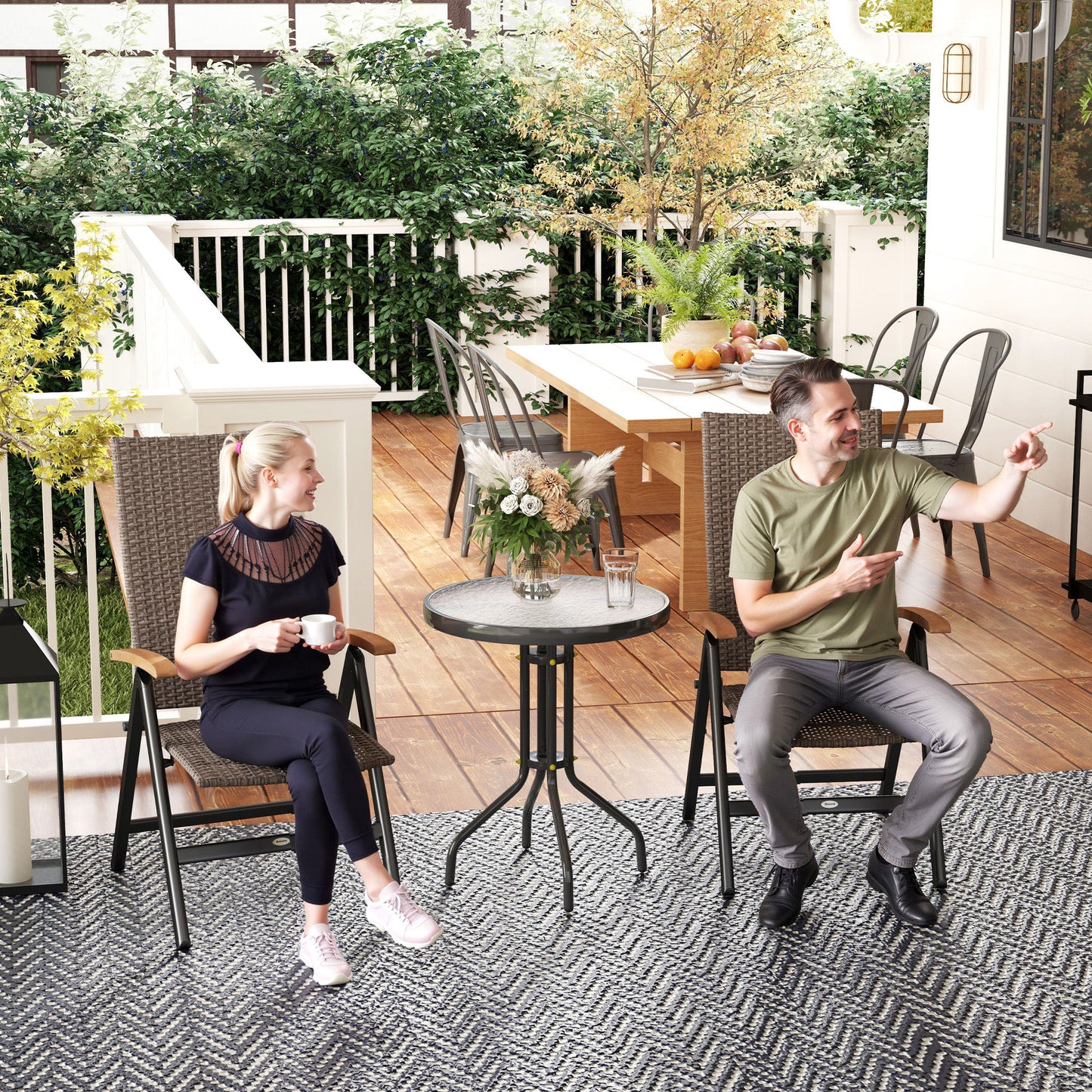 Outdoor Folding Dining Chair, Dining Chair, Brown