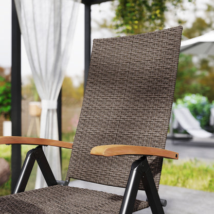 Outdoor Folding Dining Chair, Dining Chair, Brown