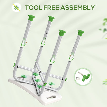 Adjustable Shower Stool with Foot Pads for Elderly Disabled Green