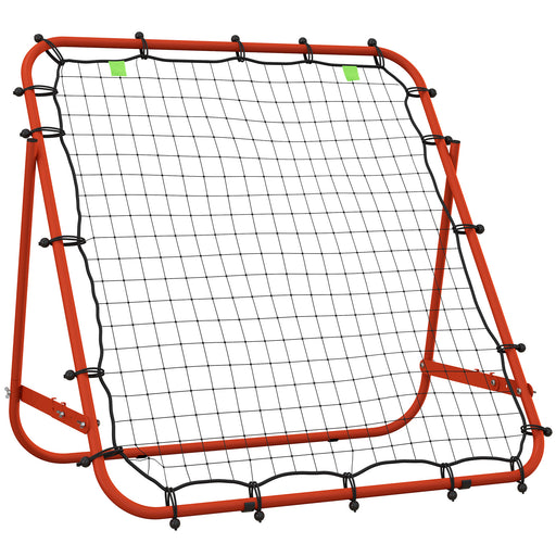 Rebounder Net Kids Adults Football Training Aid Adjustable Red