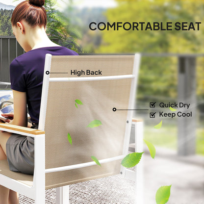 5 Piece Garden Table and Chairs with Tempered Glass Table Top