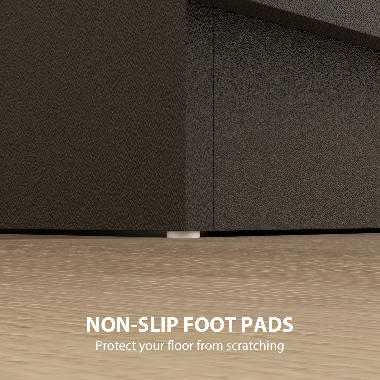 Modern 3 Drawers Side Table, Bedside Table with Wood Effect, Black