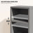 Set of 2 CD Storage Units with Adjustable Shelves, High Gloss Grey