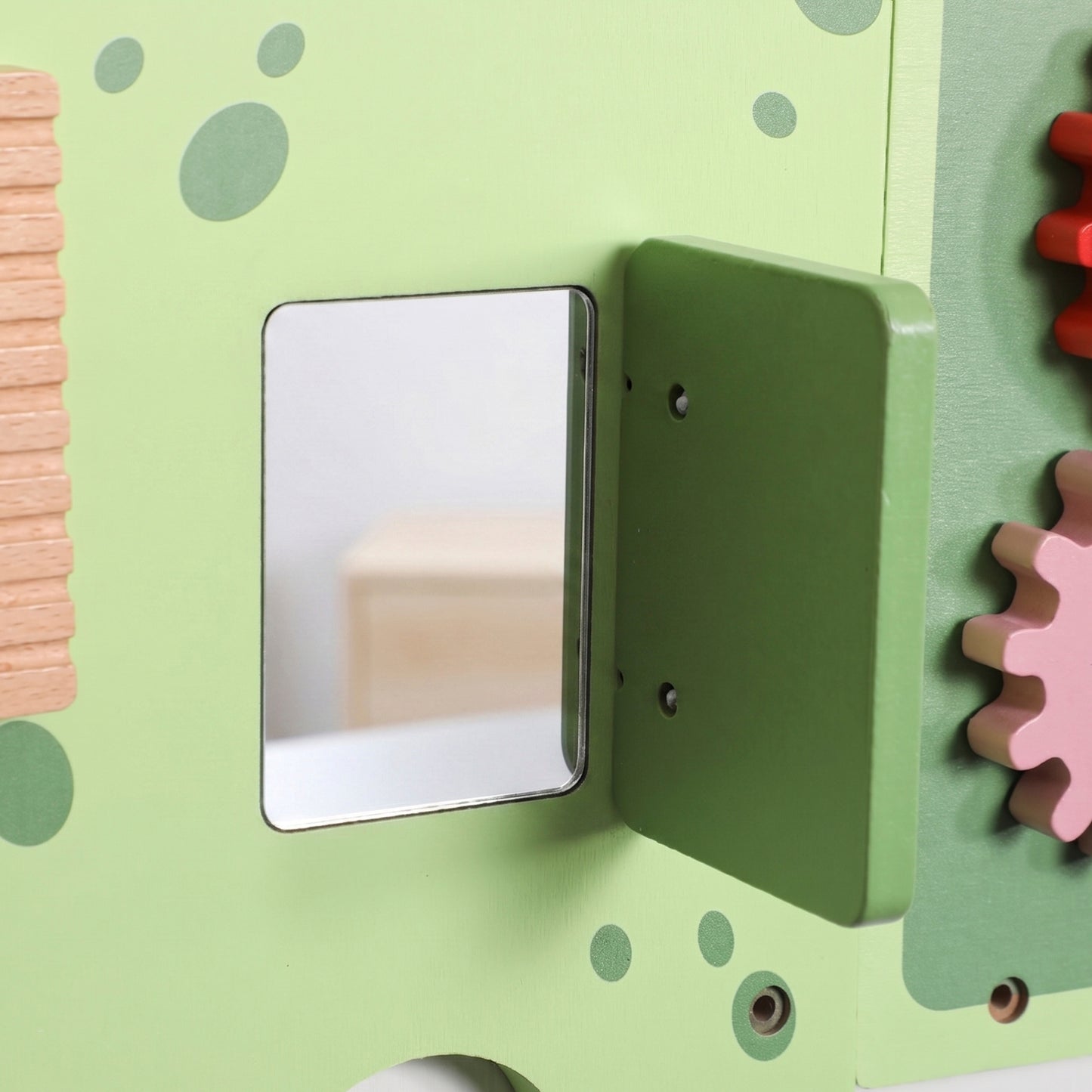 Busy Board Panels Wall Mounted Dinosaur, Green