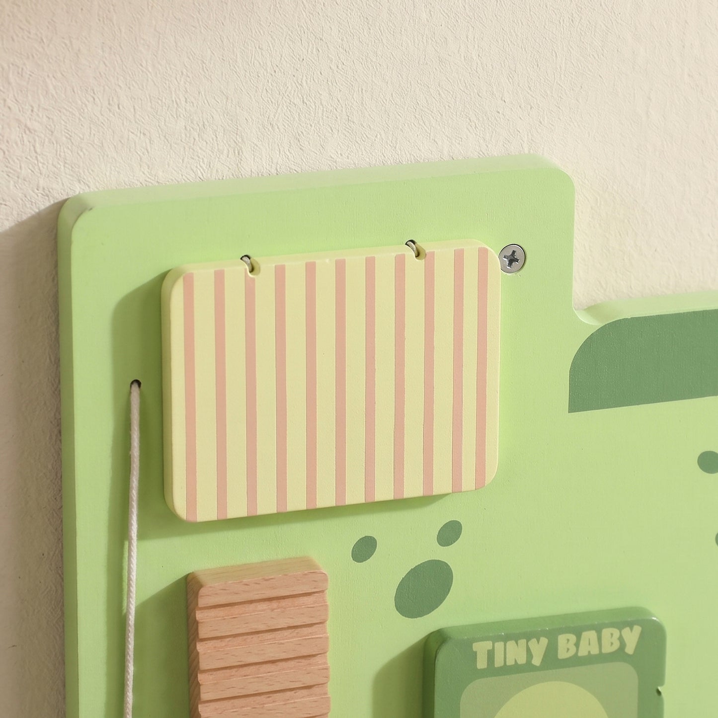 Busy Board Panels Wall Mounted Dinosaur, Green