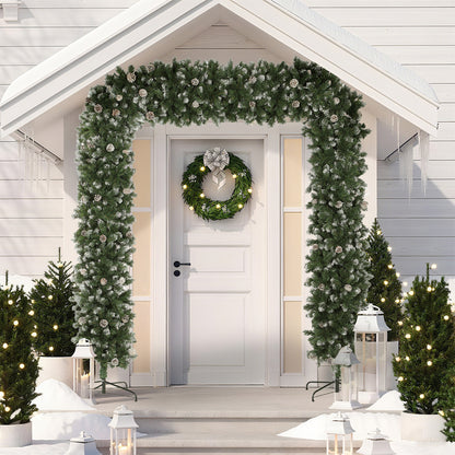 8.2 ft Snow Frosted Christmas Tree Arch, Doorway Decor with 2100 Tips
