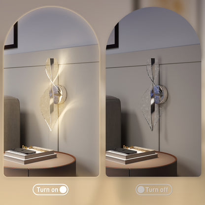 Led Wall Lamp 2 Pack, Modern Indoor Spiral Wall Light, Silver