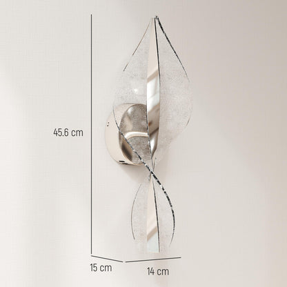 Led Wall Lamp 2 Pack, Modern Indoor Spiral Wall Light, Silver