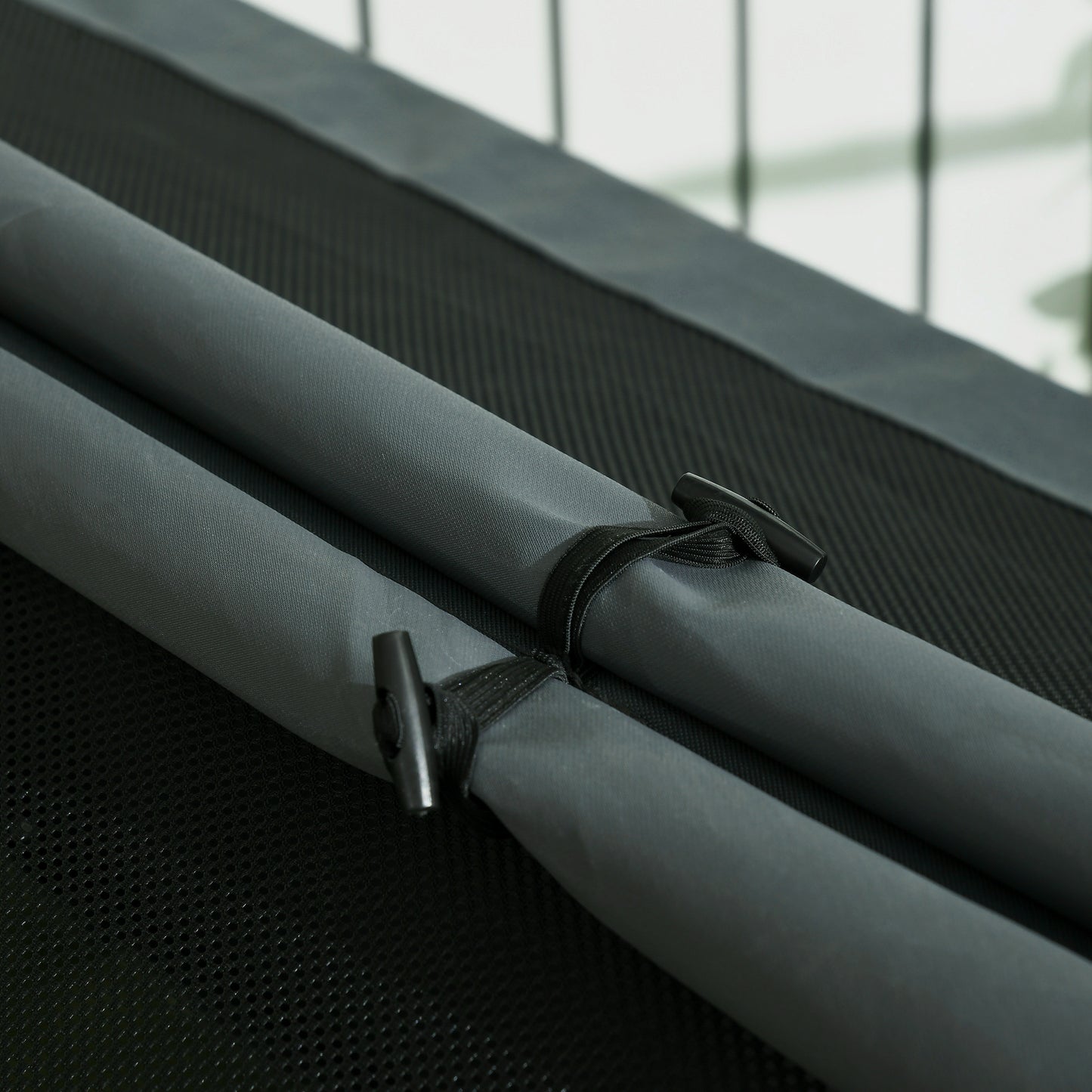 Dog House Outdoor Elevated Dog Bed with Removable Cover, Grey