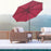 3(m) Tilting Parasol Garden Umbrellas, Outdoor Sun Shade with 8 Ribs, Tilt and Crank Handle for Balcony, Bench, Garden, Wine Red