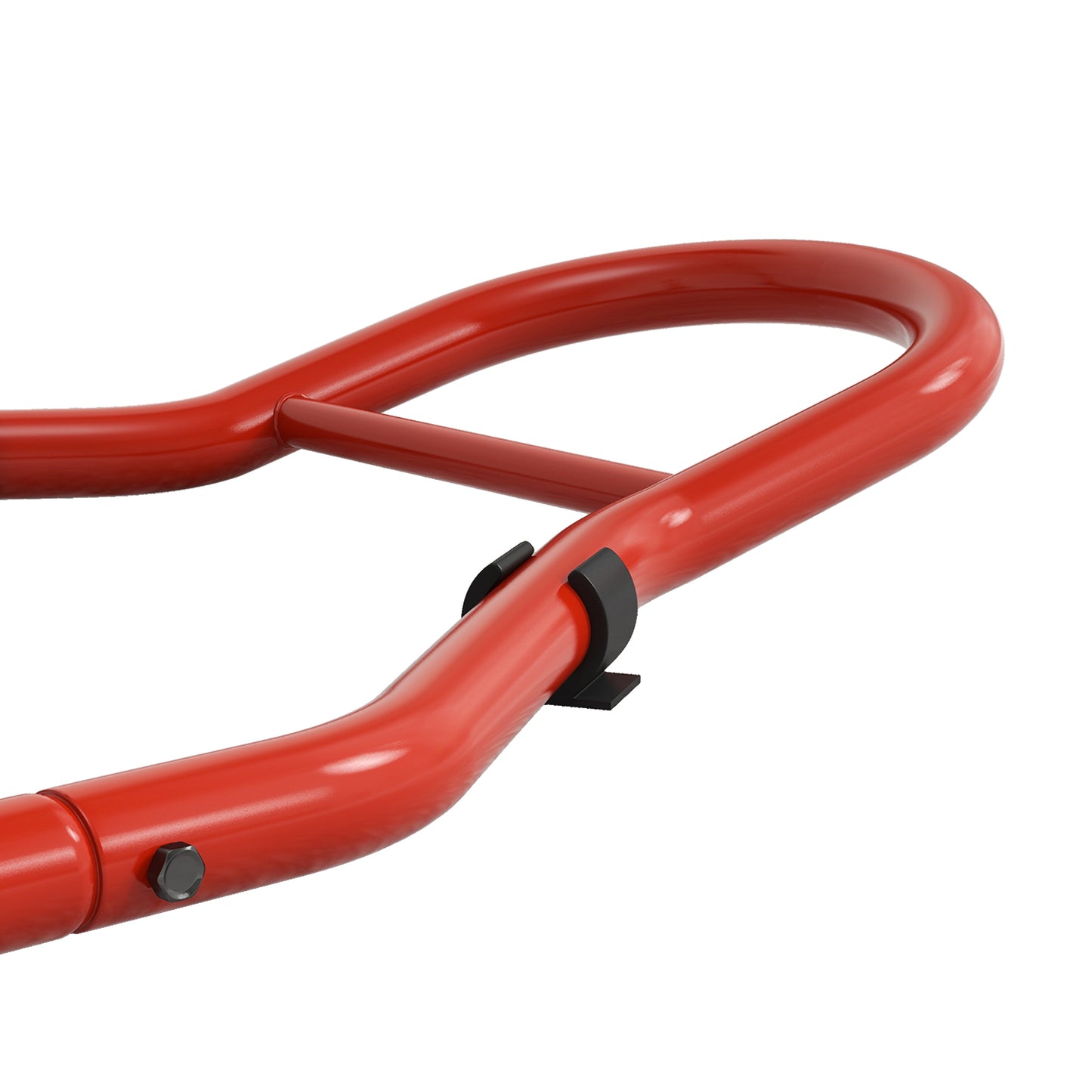 Rear Motorcycle Paddock Stand with U&L Shaped Adapters, Red