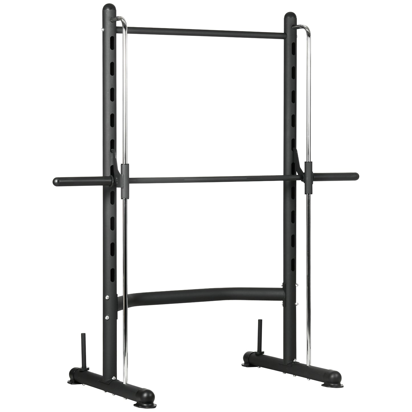 Adjustable Squat Rack with Pull Up Bar and Barbell Bar for Home Gym