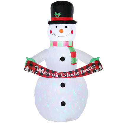 Christmas Blow Up Snowman with Colourful LED Light