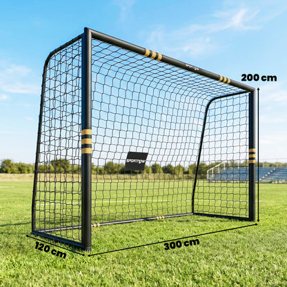 Football Goal, 10 x 6.5ft Football Net with EPE Padding, Yellow