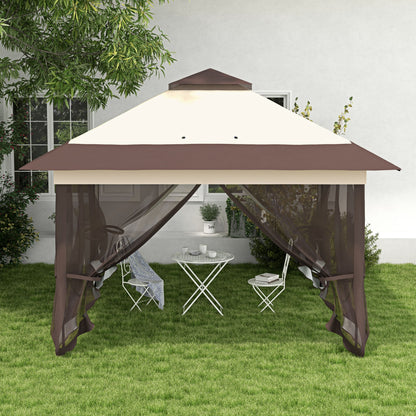 3.6 x 3.6m Pop-up Tent Gazebo Instant Canopy Steel w/ Roller Bag