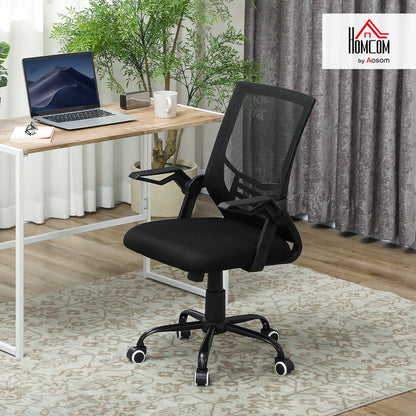 Vinsetto Mesh Swivel Office Chair Task Computer Chair w/ Lumbar Support, Black