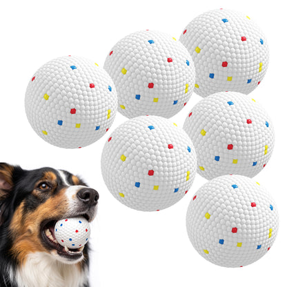 6 Pack Dog Balls Toys, Indestructible Teething and Water ETPU Balls