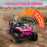 Kids Ride on Car, 12V Battery Powered Electric Truck with Remote Control, 4 Suspension Wheels, Horn, Lights, Music, USB, for Ages 3-5 Years, Pink