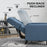 Wingback Recliner Chair for Home Theater, Button Tufted Microfibre Cloth Reclining Armchair with Leg Rest, Deep Blue