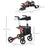 Folding Rollator Walker Frame with Seat and Backrest