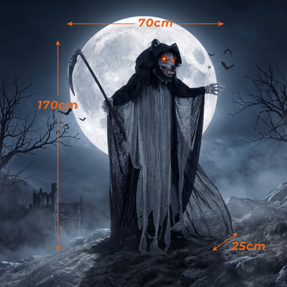 Halloween Standing Werewolf Animated Decoration with Light-Up Eyes