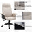 High Back Office Chair, Linen Fabric Computer Desk Chair with Armrests, Tilt Function, Adjustable Seat Height, Beige