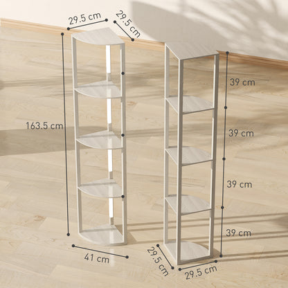 Corner Floor Lamp with Warm White LED Light, Oak
