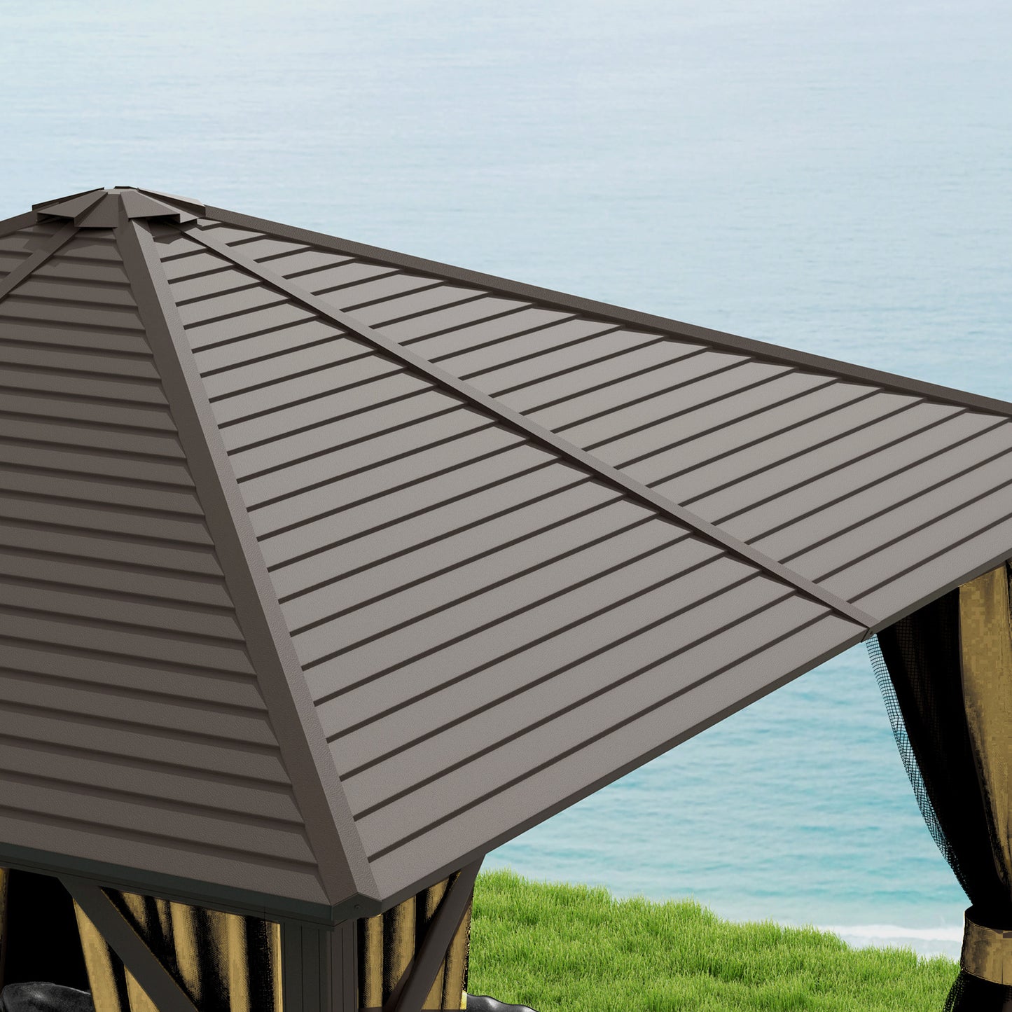 3x3(m) Hardtop Gazebo Outdoor Shelter with Aluminium Frame