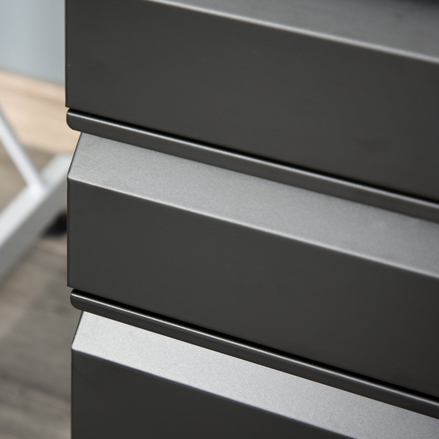 3 Drawer Vertical File Cabinet Lockable Metal Filling Cabinet Black