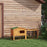 Wooden Rabbit Hutch with Run, Asphalt Roof, Pull-Out Tray, Ramp, Yellow