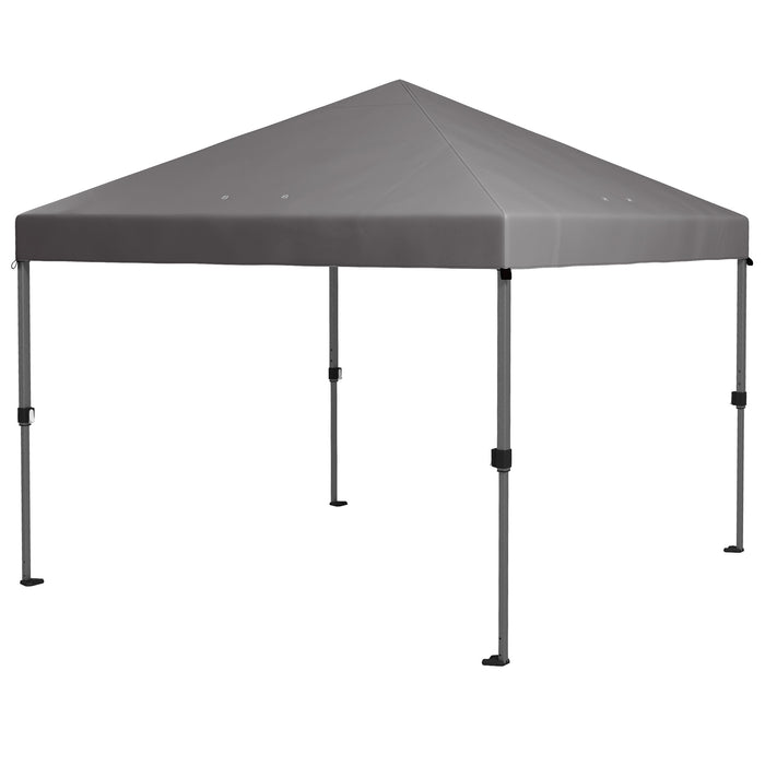 3 x 3(m) Pop Up Gazebo, 1 Person Easy up Marquee Party Tent with 1-Button Push, Adjustable Straight Legs, Stakes, Ropes,