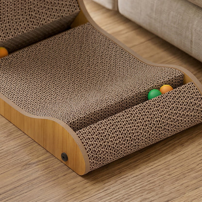 Cat Scratching Board Wall Mounted 57.5H cm Brown