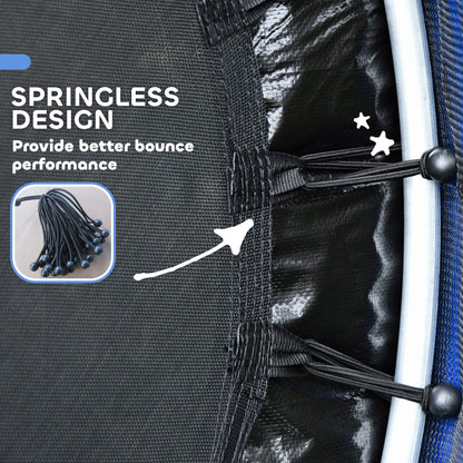 Kids Trampoline, with Enclosure Net, Steel Frame, for Ages 3-6 Years - MultiColoured