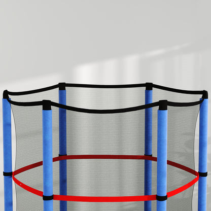 Kids Trampoline, with Enclosure Net, Steel Frame, for Ages 3-6 Years - MultiColoured