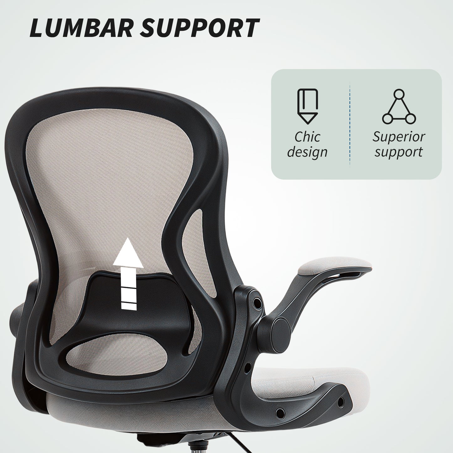 Draughtsman Chair Mesh Chair w/ Adjustable Footrest Ring, Grey