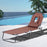 Sun Lounger Foldable Reclining Chair with Pillow and Reading Hole Garden Beach Outdoor Recliner Adjustable Brown