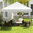 3 x 3(m) Pop Up Gazebo, 1 Person Easy up Marquee Party Tent with 1-Button Push, Adjustable Straight Legs, Stakes, Ropes,