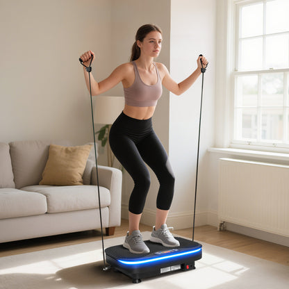 Vibration Plate Exercise Machine with Cool Lights and Bluetooth