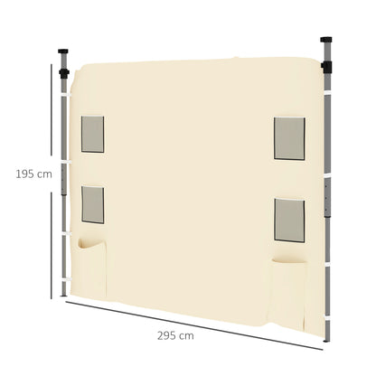 Side Panel for 3x3 m Pop Up Gazebos, 1 Pack Sidewall Only, Beige