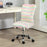 Fluffy Makeup Vanity Chair with No Arm, Swivel Wheels, Unicorn Tone