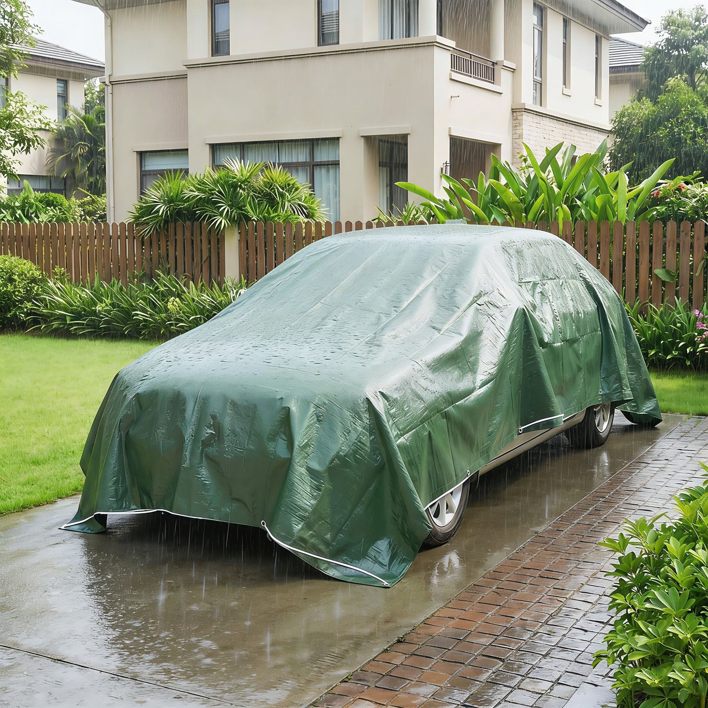 4 x 6m Waterproof Tarpaulin, 90GSM Tear-Resistant PE Tarp