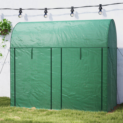 200 x 100 x 178cm Small Tomato Greenhouse with Roll-up Zipped Doors