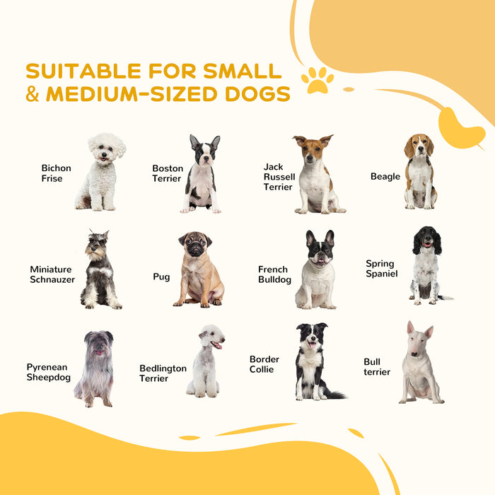 8 Panels Freestanding Dog Barrier for S and M Dogs - White