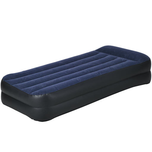 Single Air Bed with Built-in Electric Pump and Carry Bag