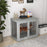 Dog Crate End Table w/ Three Doors, Furniture Style Dog Crate, for Big Dogs, Indoor Use w/ Locks and Latches - Grey