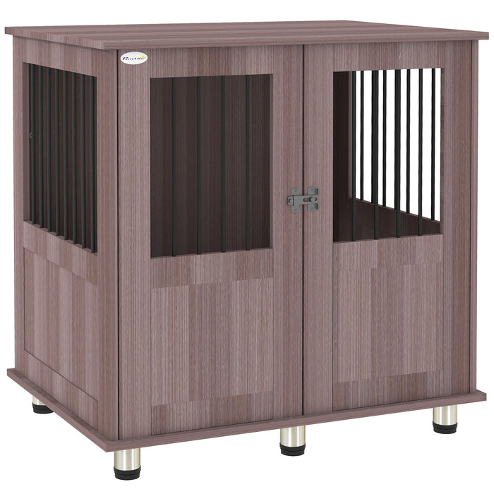 Dog Crate Kennel Cage for Small Medium Dog, Indoor End Table, Purple